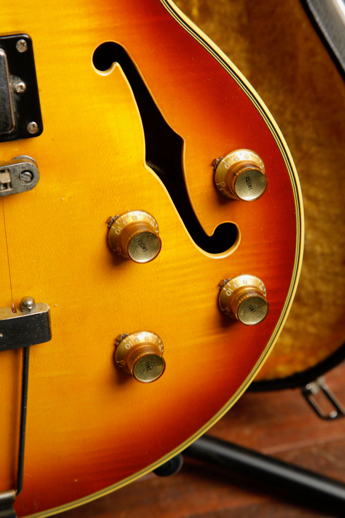 Greco SA-500 Cherry Sunburst Semi-Hollow Electric Guitar Made In Japan 1974 Pre-Owned