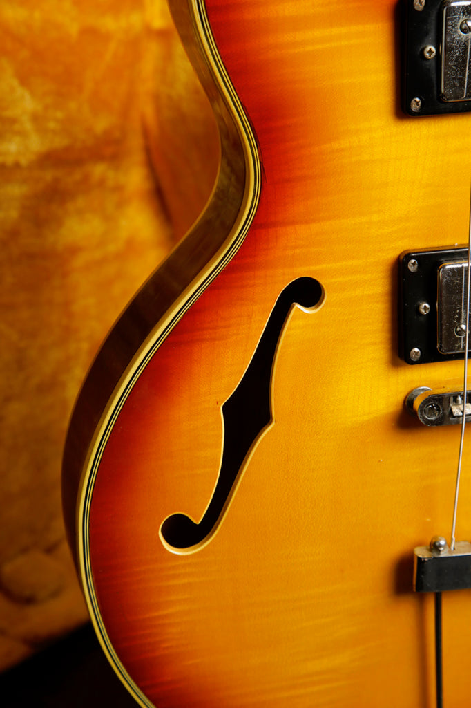 Greco SA-500 Cherry Sunburst Semi-Hollow Electric Guitar Made In Japan 1974 Pre-Owned