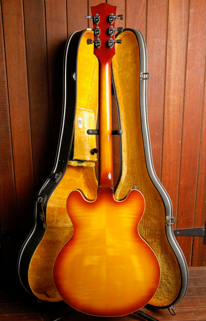 Greco SA-500 Cherry Sunburst Semi-Hollow Electric Guitar Made In Japan 1974 Pre-Owned