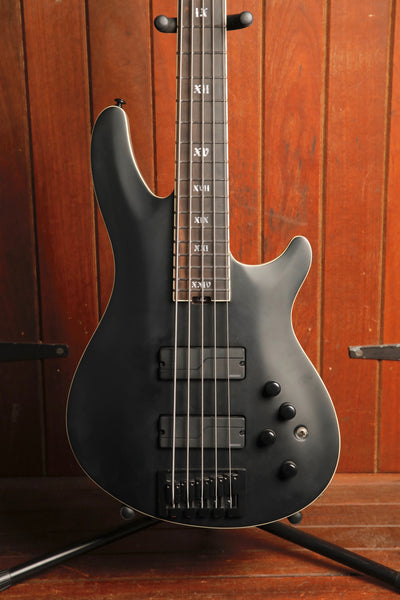 Schecter SLS Evil Twin-5 Satin Black 5-String Bass Guitar Pre-Owned