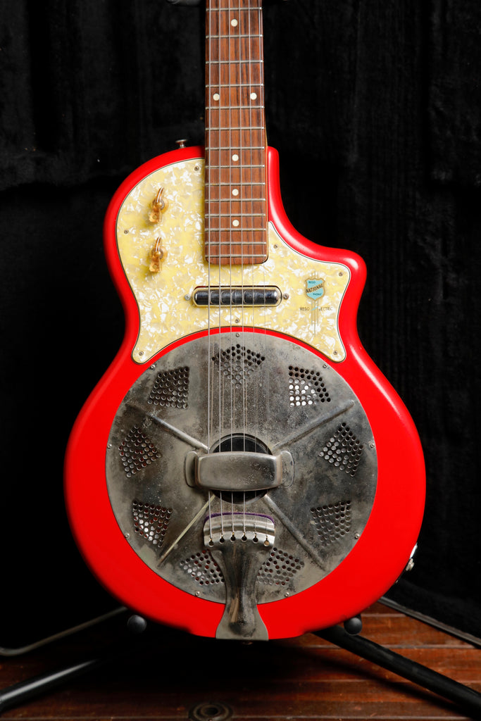 National Resolectric R-1 Red Electric Resonator Guitar 1990s Pre-Owned