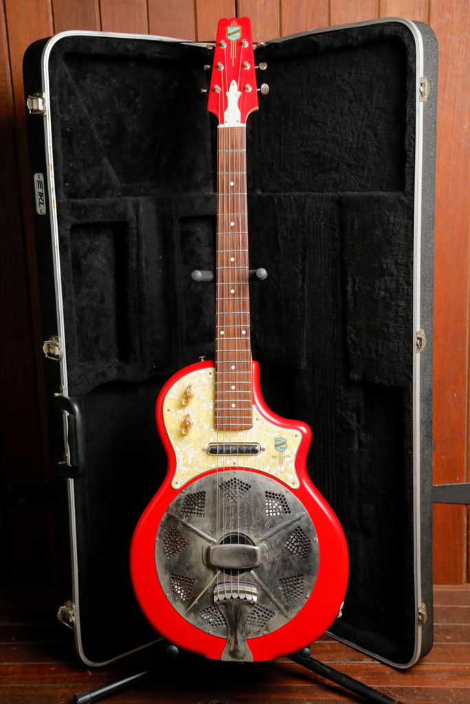 National Resolectric R-1 Red Electric Resonator Guitar 1990s Pre-Owned