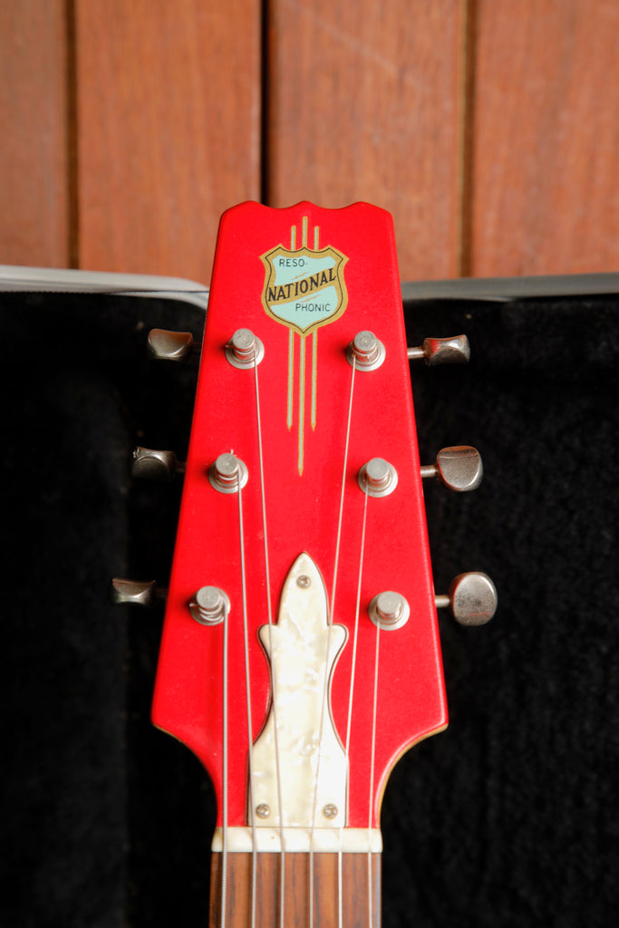 National Resolectric R-1 Red Electric Resonator Guitar 1990s Pre-Owned