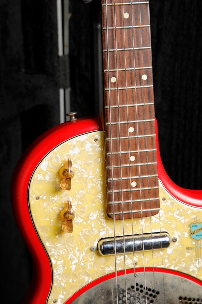 National Resolectric R-1 Red Electric Resonator Guitar 1990s Pre-Owned