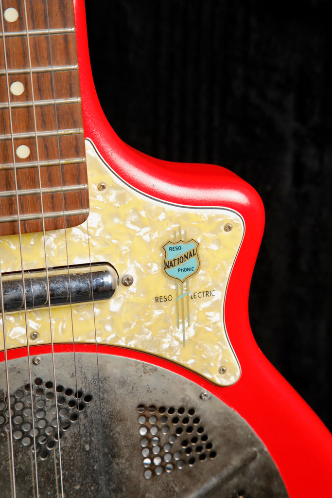 National Resolectric R-1 Red Electric Resonator Guitar 1990s Pre-Owned