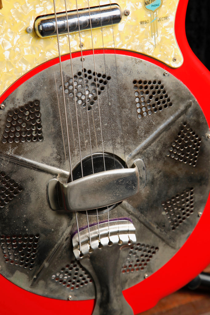 National Resolectric R-1 Red Electric Resonator Guitar 1990s Pre-Owned