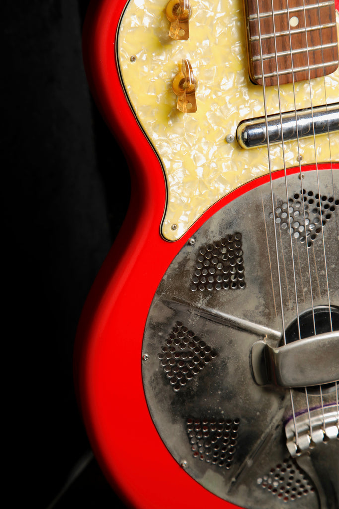 National Resolectric R-1 Red Electric Resonator Guitar 1990s Pre-Owned