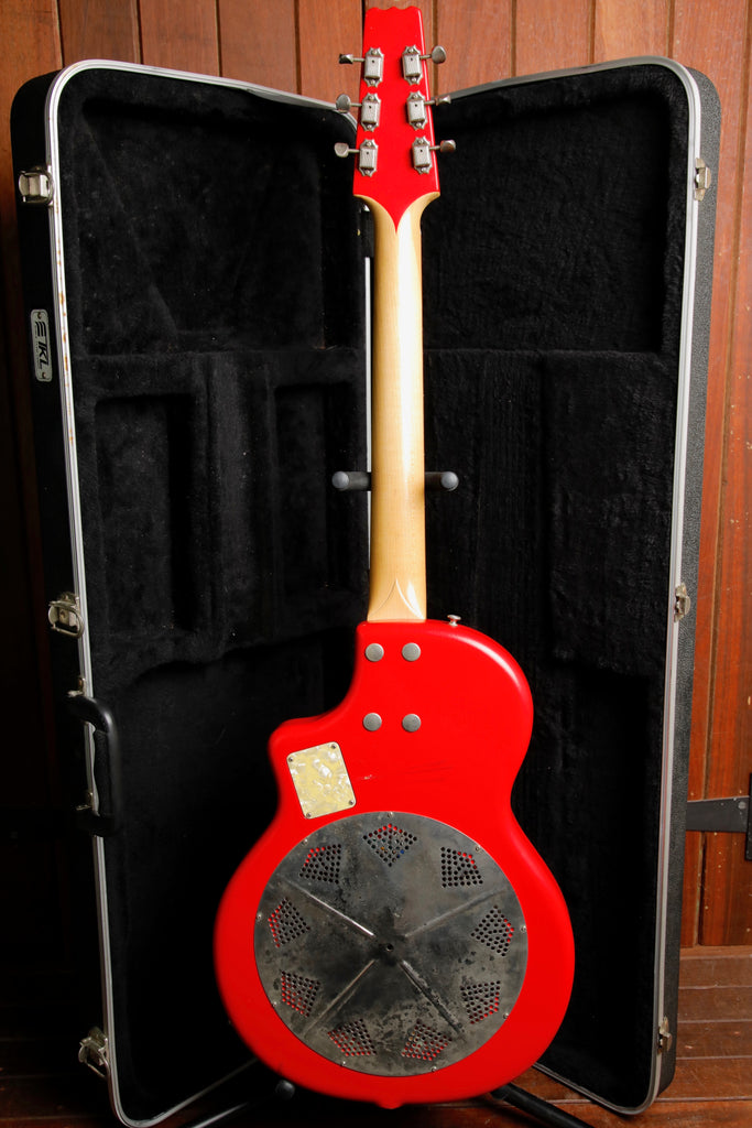 National Resolectric R-1 Red Electric Resonator Guitar 1990s Pre-Owned
