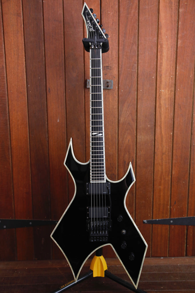 B.C. Rich Warlock NJ Deluxe Black Electric Guitar Pre-Owned