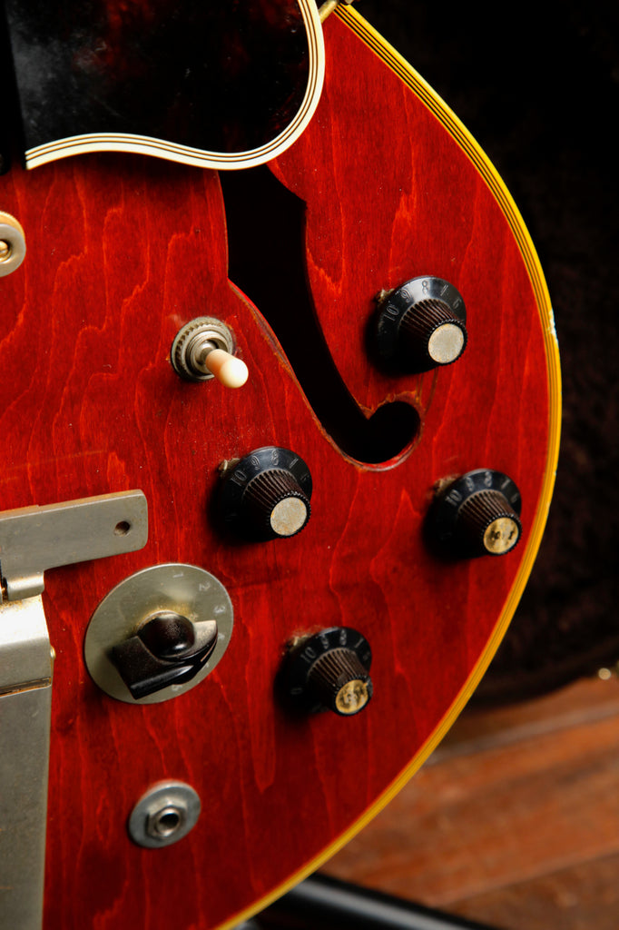 Gibson ES-355TD/SV Stereo Vintage 1969 Semi-Hollow Cherry Electric Guitar Pre-Owned