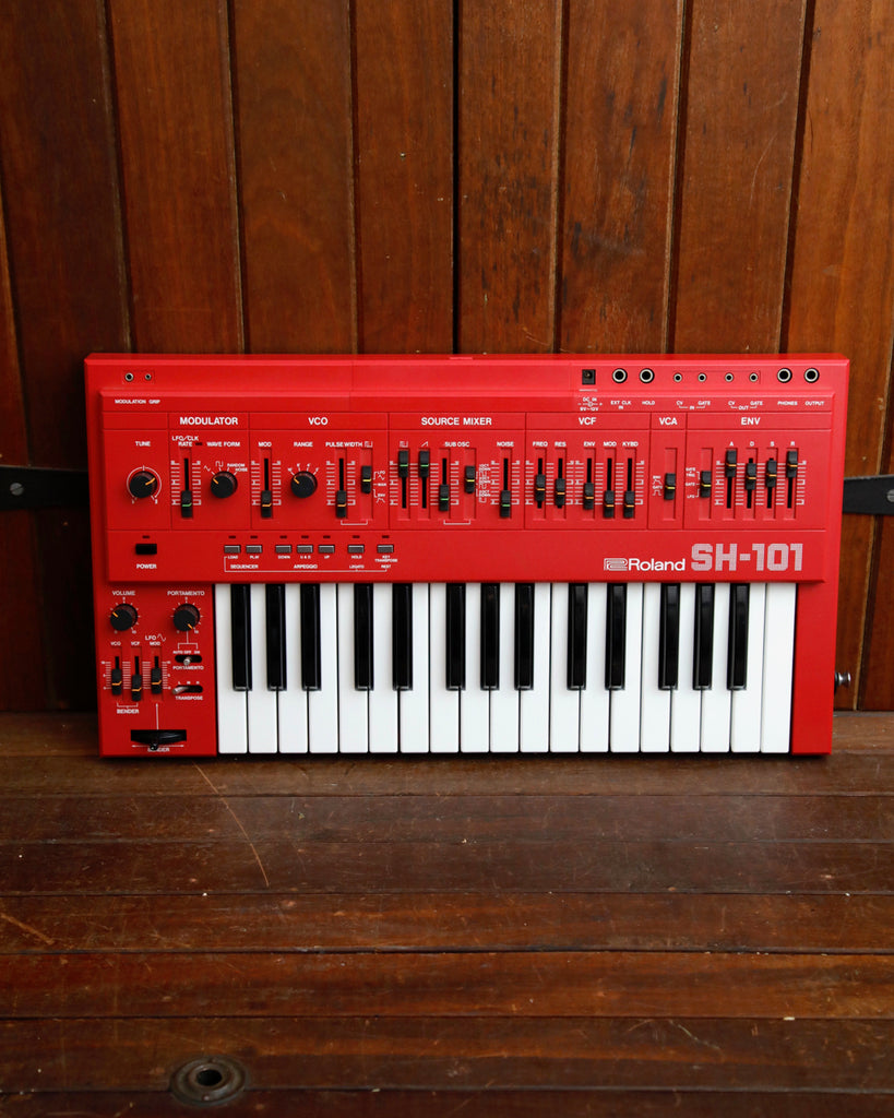 Roland SH-101 Vintage Monophonic Synthesizer w/ MGS-1 Grip Red Pre-Owned