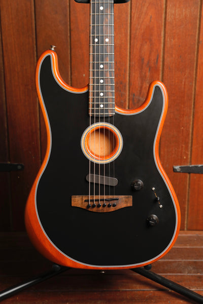 Fender American Acoustasonic Stratocaster Black Guitar B-Stock