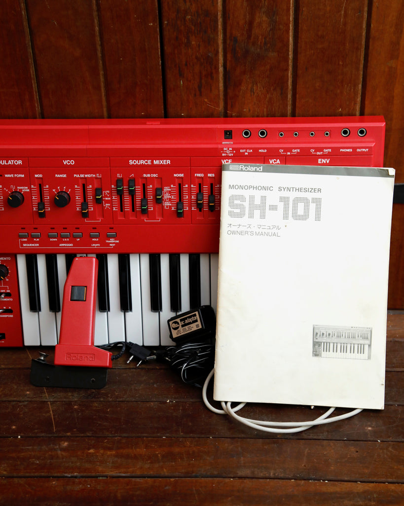 Roland SH-101 Vintage Monophonic Synthesizer w/ MGS-1 Grip Red Pre-Owned