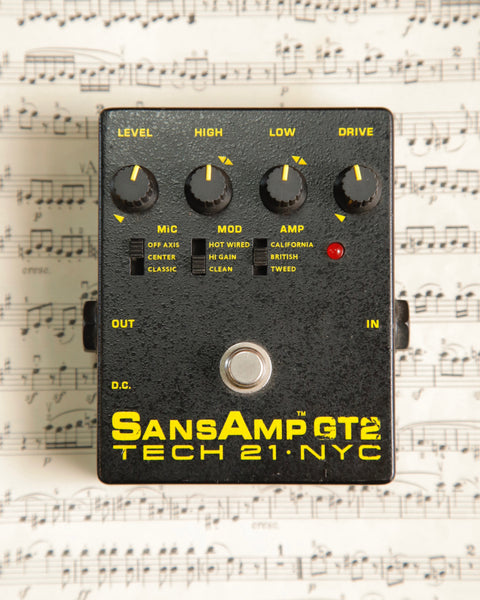 Tech 21 SansAmp GT2 Guitar Tube Amp Emulator Pedal Pre-Owned