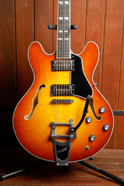 Eastman T486B-GB Gold Burst Semi-Hollow Electric Guitar