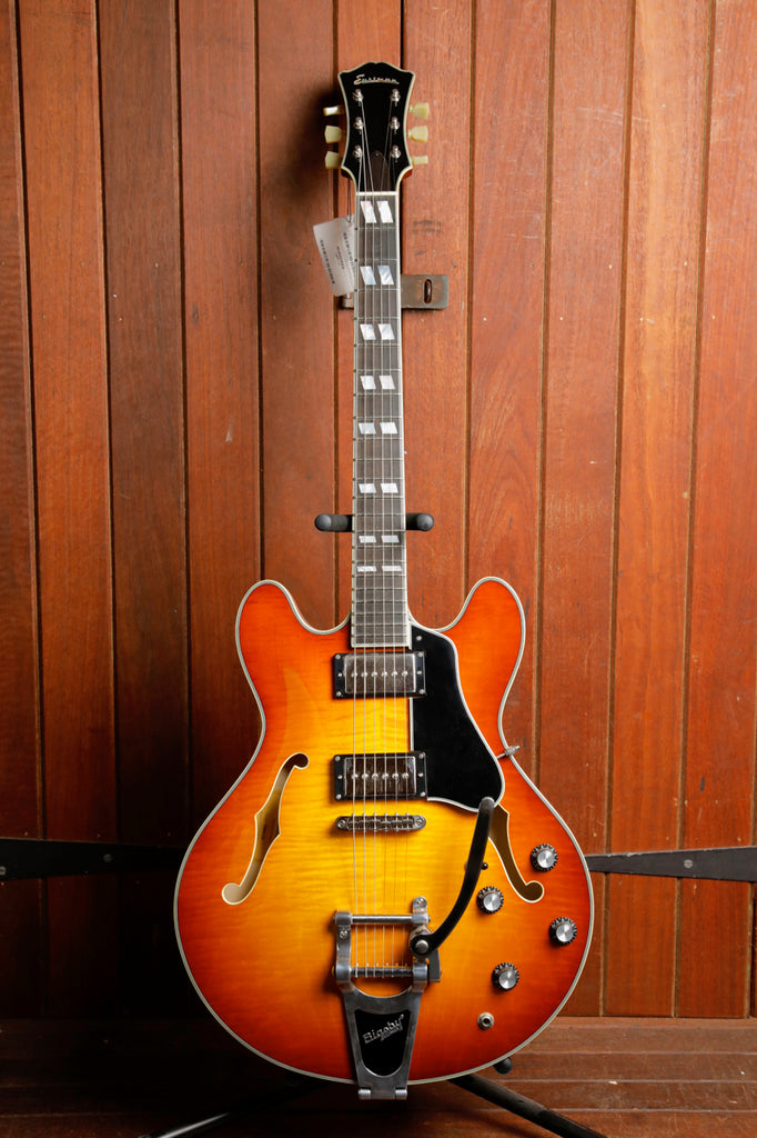 Eastman T486B-GB Gold Burst Semi-Hollow Electric Guitar