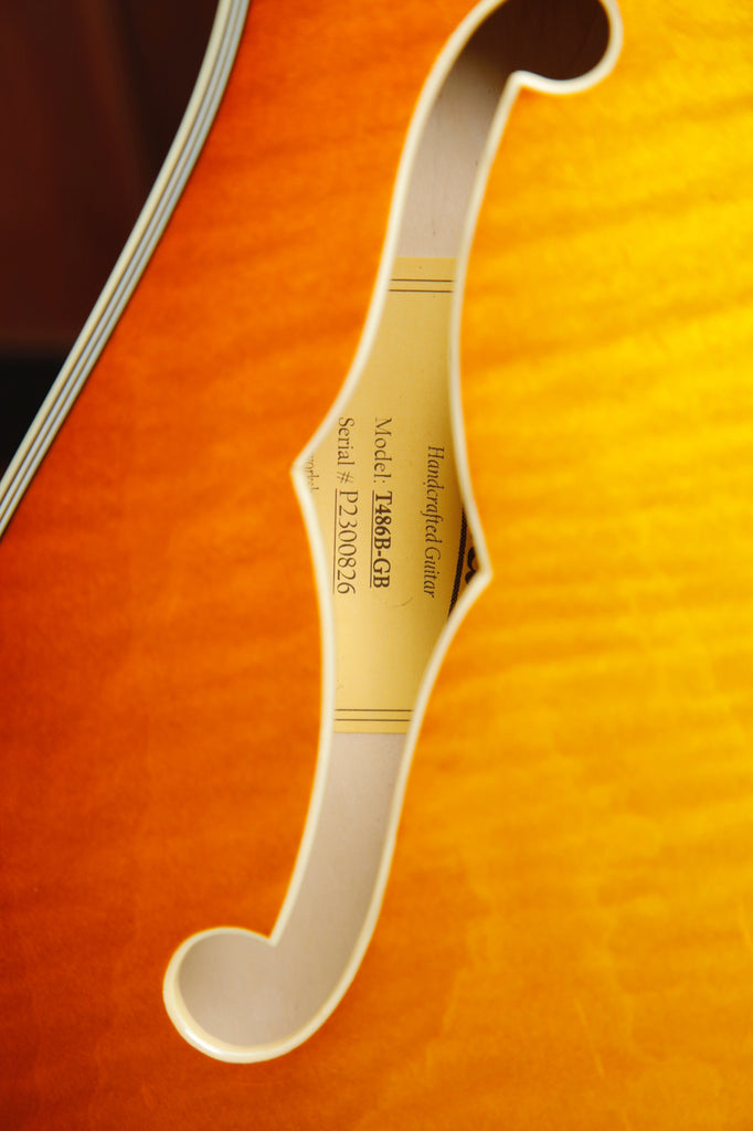 Eastman T486B-GB Gold Burst Semi-Hollow Electric Guitar