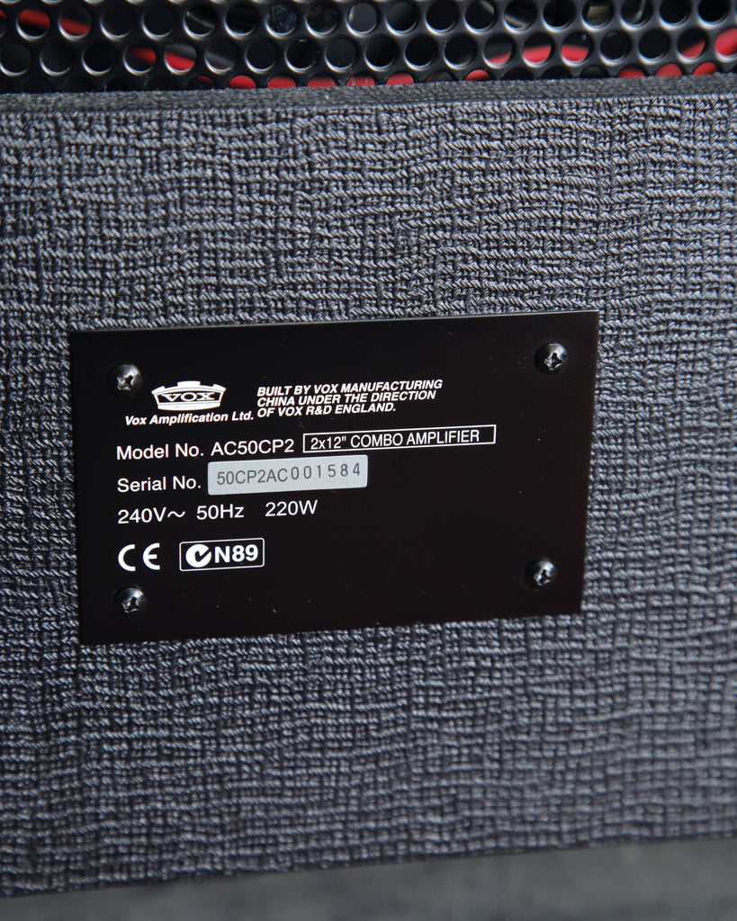 Vox AC50CP2 50-Watt 2x12" Valve Guitar Combo Amplifier Pre-Owned