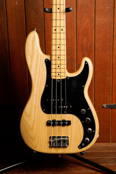 Fender American Deluxe Precision Bass Natural Ash Bass Guitar 2011 Pre-Owned