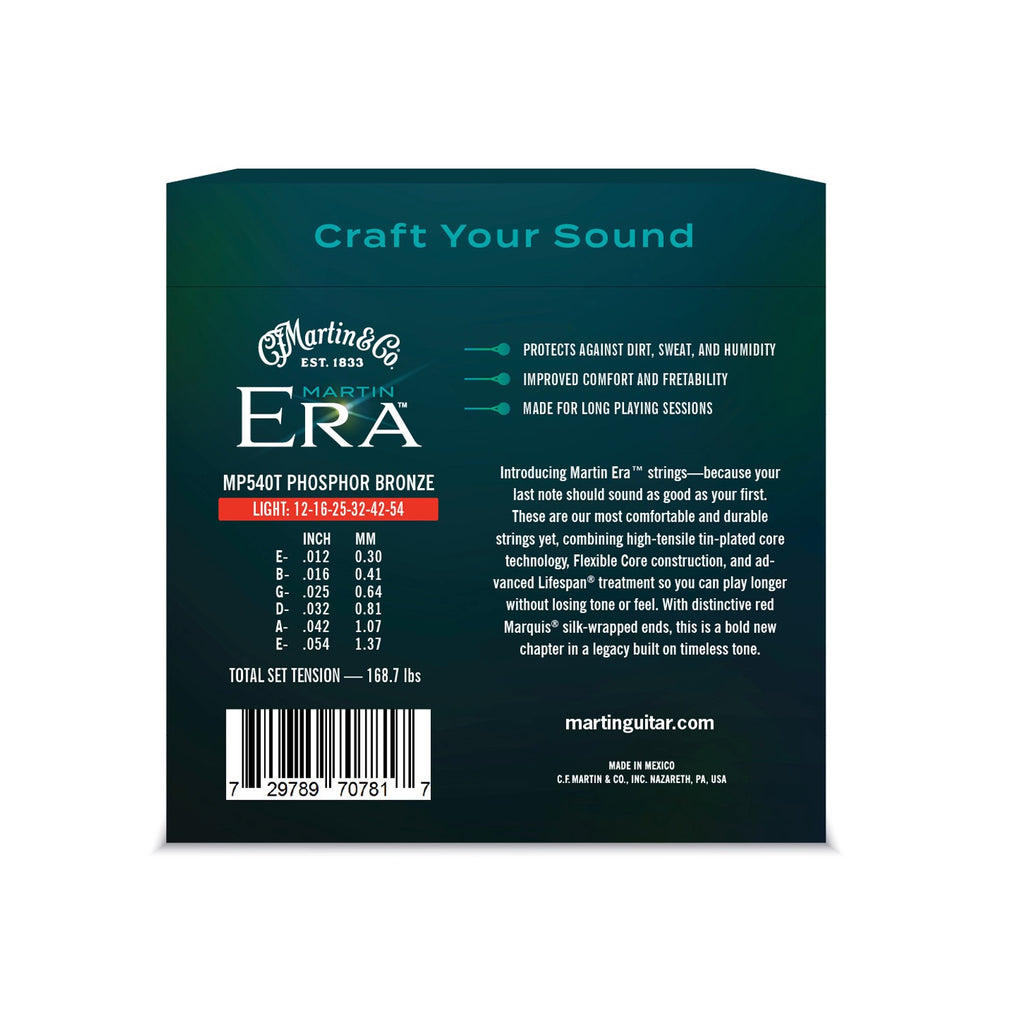 Martin Era Light 12-54 Treated Acoustic Phosphor Bronze Guitar Strings