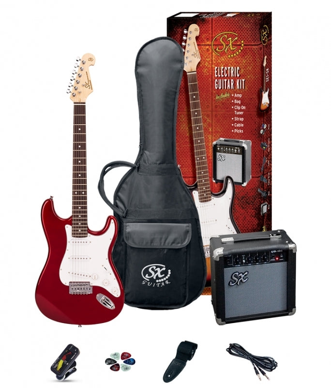 SX Electric Guitar Pack Candy Apple Red