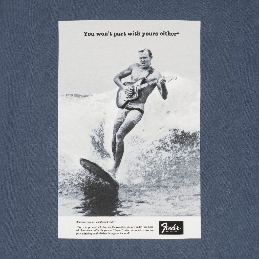 Fender Vintage Ad, Surfer T-Shirt, Ocean