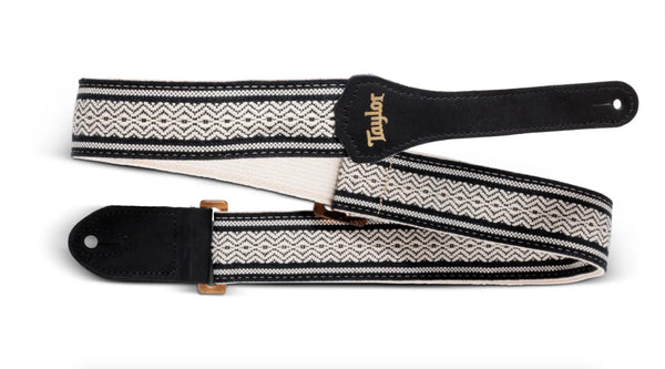 Taylor 2" Academy Amber Buckle Jacquard Cotton Strap - Black