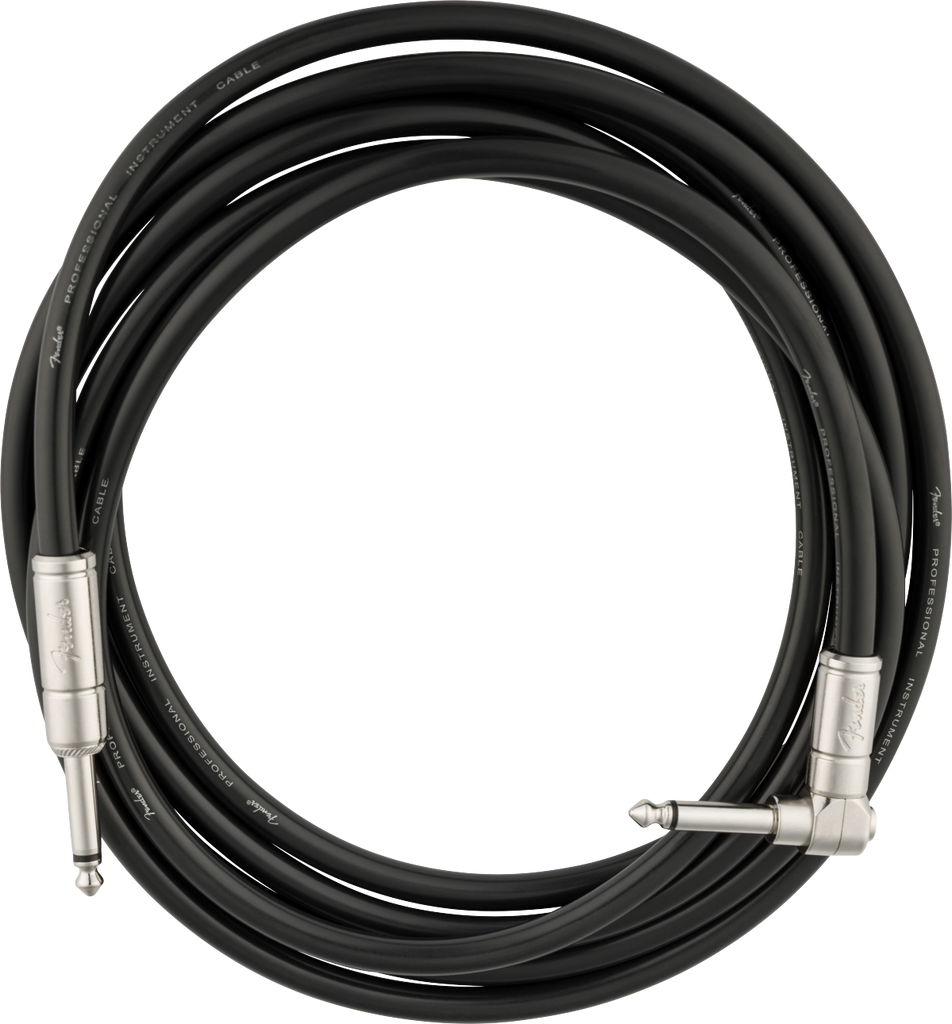 Fender Professional Series Kill Switch Instrument Cable, Straight-Angle, 10', Black