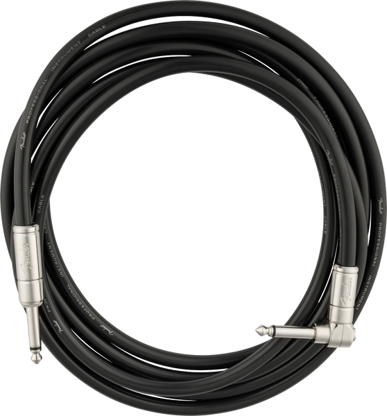 Fender Professional Series Kill Switch Instrument Cable, Straight-Angle, 10', Black