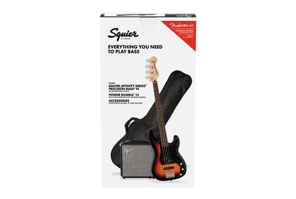 Squier Affinity Precision Bass PJ Rumble Starter Package - Sunburst