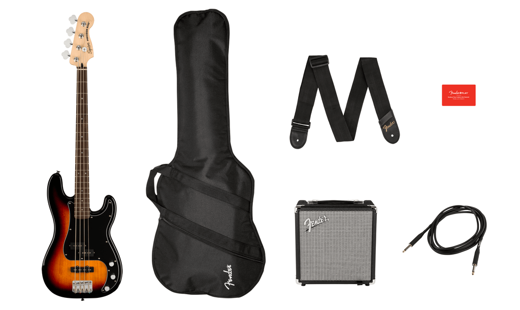 Squier Affinity Precision Bass PJ Rumble Starter Package - Sunburst