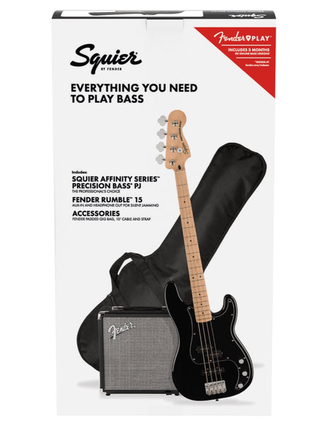 Squier Affinity Precision Bass PJ Rumble Starter Package - Black