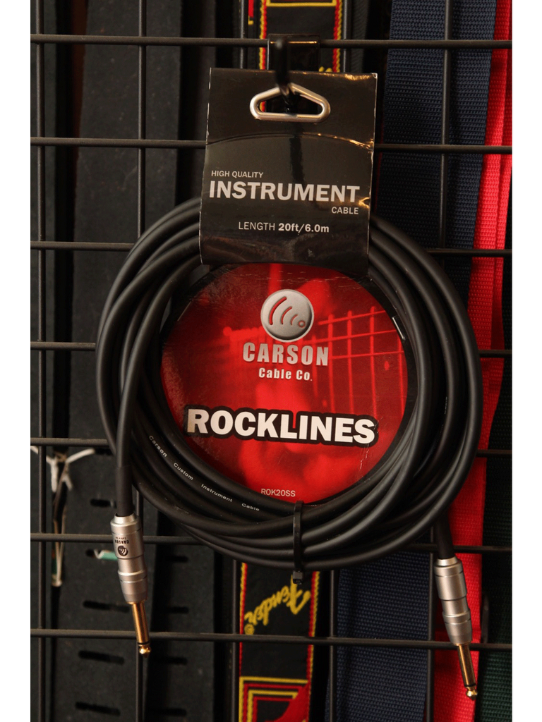 Carson Instrument Cable 20ft Straight/Straight - The Rock Inn