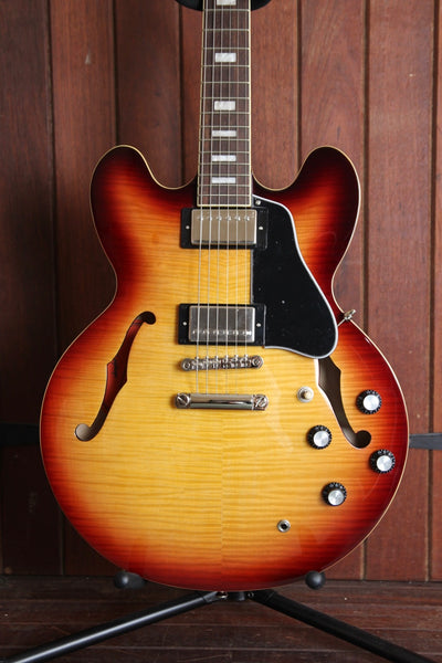 Epiphone ES-335 Figured Semi-Hollow Electric Guitar Raspberry Tea Burst