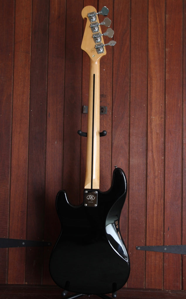 SX PB Bass Solidbody Electric Bass Guitar Black Maple