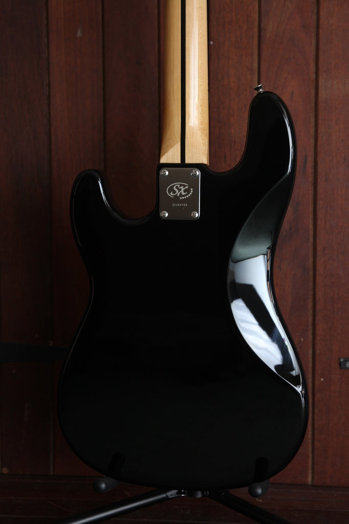SX PB Bass Solidbody Electric Bass Guitar Black Maple