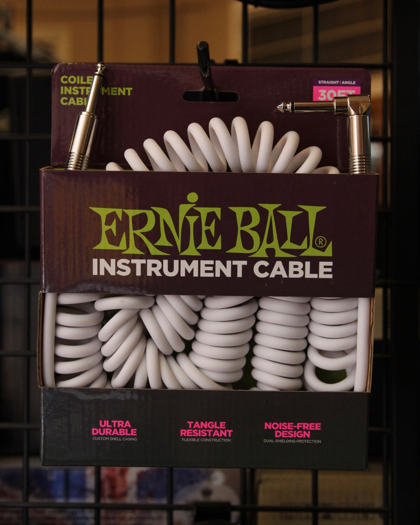 Ernie Ball 30' Coiled Vintage Style Guitar Cable