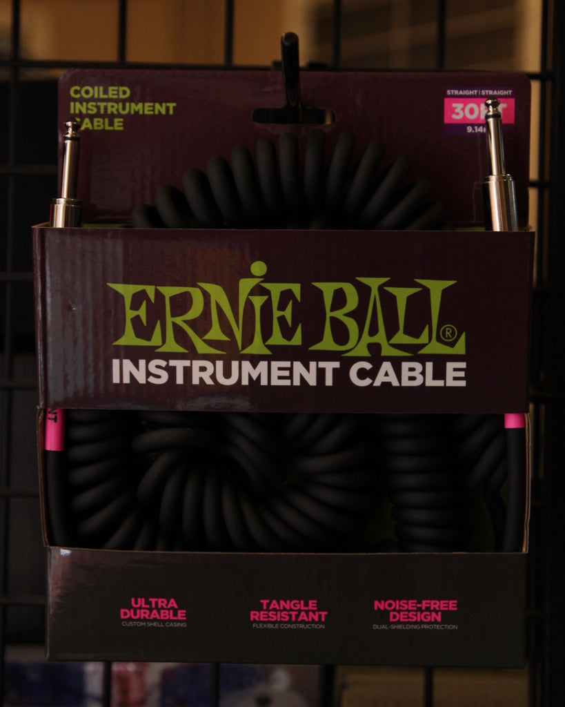 Ernie Ball 30' Coiled Vintage Style Guitar Cable