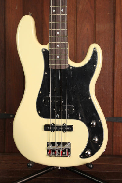 SX PB Bass Solidbody Electric Bass Guitar Vintage White