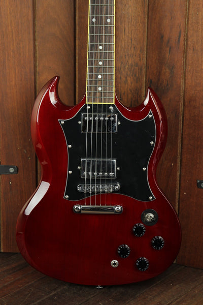 SX Vintage SG Style Electric Guitar Wine Red - The Rock Inn - 1