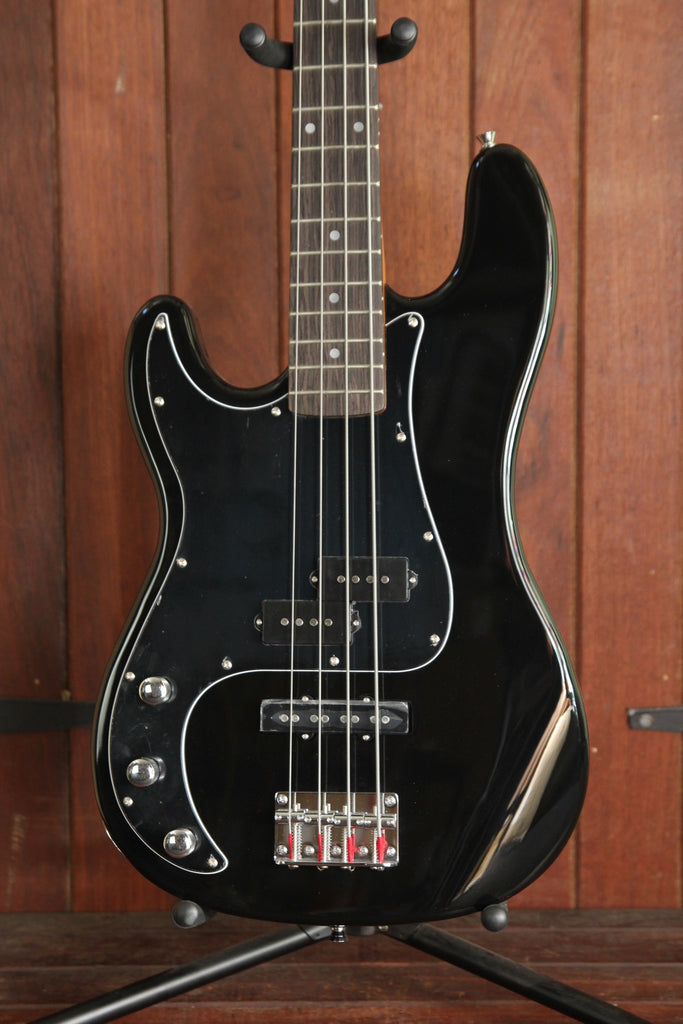SX PB Bass Solidbody Electric Bass Guitar Black Left Handed