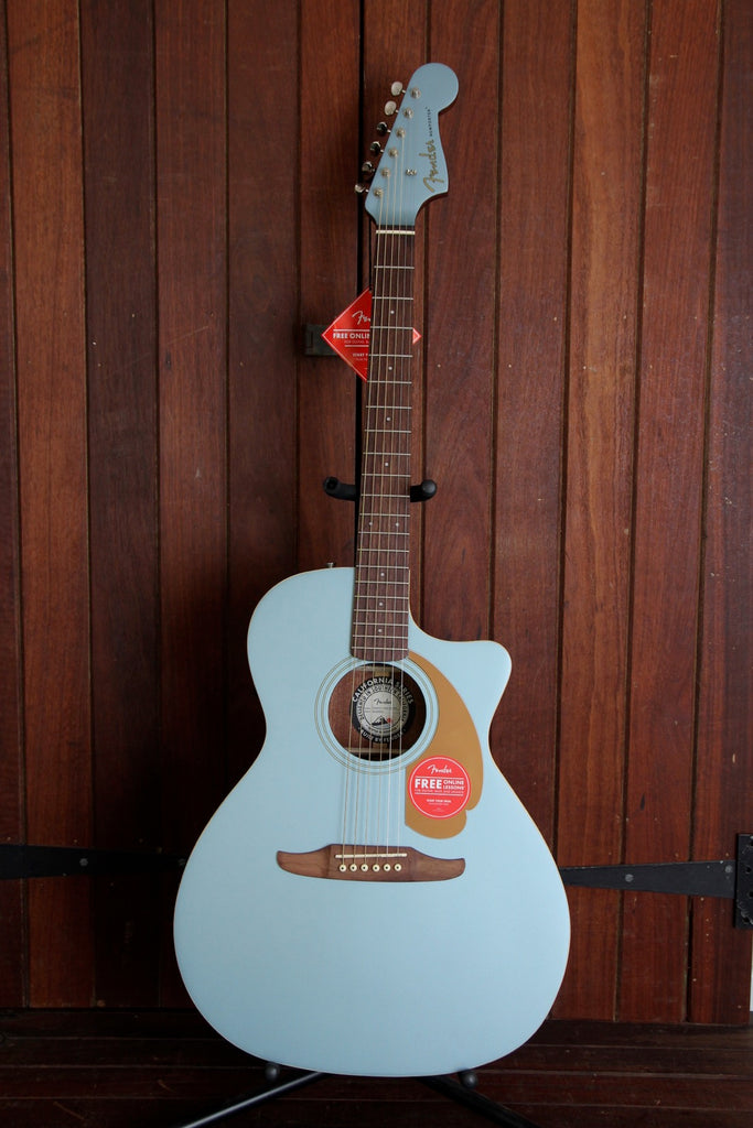 Fender California Player Newporter Ice Blue Satin Acoustic-Electric Guitar