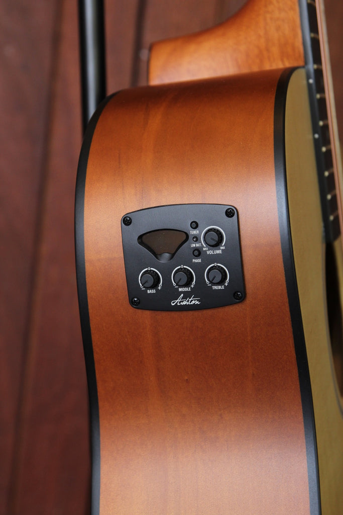 Ashton D20CEQ Acoustic-Electric Guitar Package - Includes Bag, Stand & Capo!