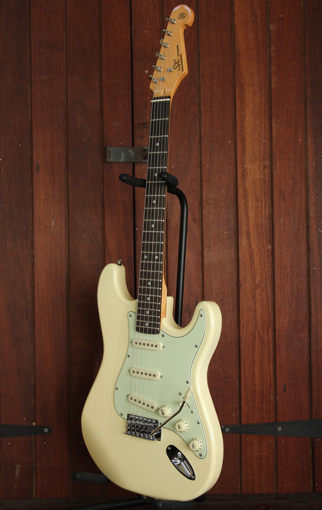 SX Vintage Style Electric Guitar Aged White with Bag