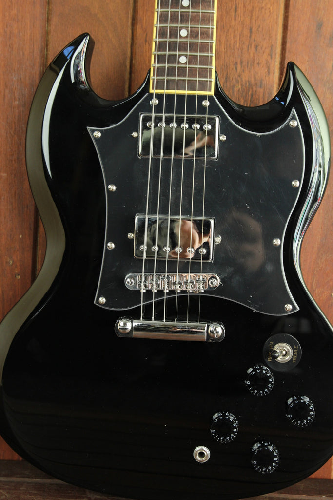 SX Vintage SG Style Electric Guitar Black - The Rock Inn - 3