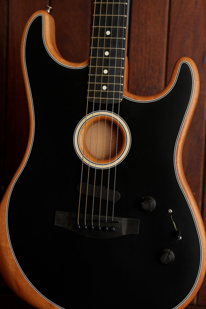 Fender American Acoustasonic Stratocaster Black Guitar