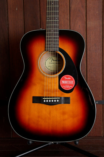 Fender CC-60S Solid Top Concert Size Acoustic Sunburst