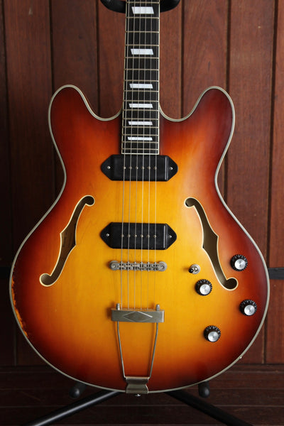 Eastman T64/vt-GB Hollowbody Electric Guitar Gold Burst Aged