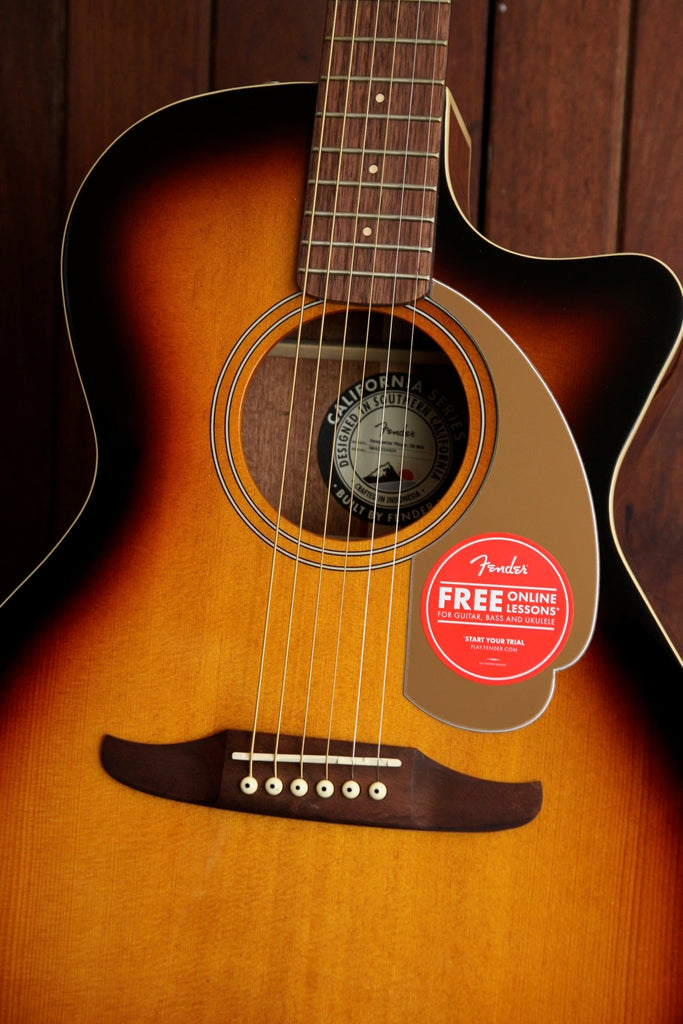 Fender California Player Newporter Acoustic Guitar Sunburst