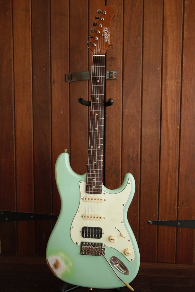 JET Guitars JS-400-Relic Seafoam Green Relic Electric Guitar